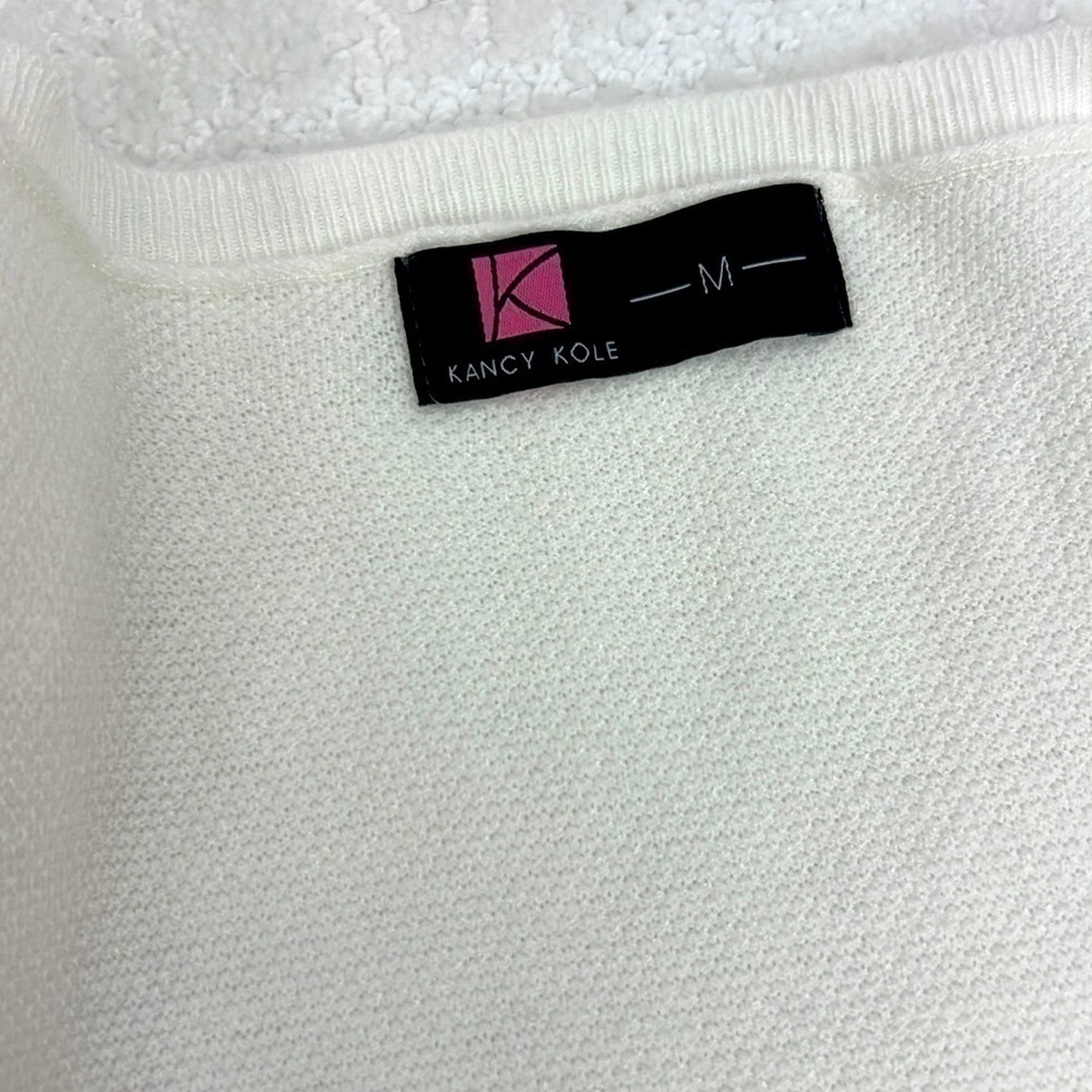 Kancy Kole ivory open front long sleeve super soft cardigan medium - Picture 4 of 12